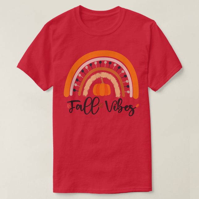 Rainbow Graphics Autumn Pumpkin  T-Shirt (Design Front)