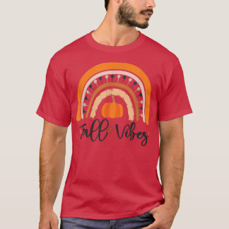 Rainbow Graphics Autumn Pumpkin  T-Shirt