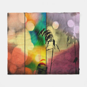 Rainbow Grass Drama Fleece Blanket