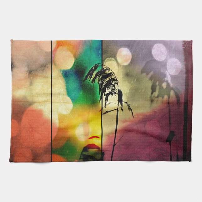 Rainbow Grass Drama Tea Towel (Horizontal)