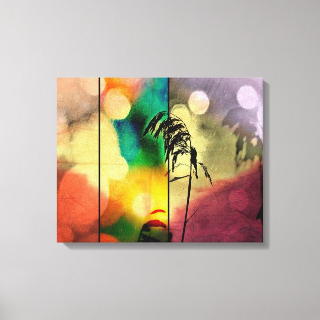 Rainbow Grass Drama Wrapped Canvas (Front)