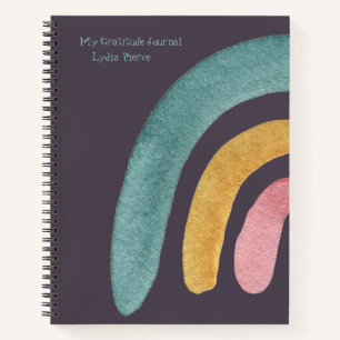 Rainbow Gratitude Journal Teal Pink Gold Purple