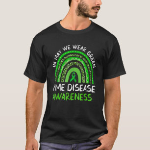 Rainbow Green Ribbon Lyme Disease Awareness Month T-Shirt
