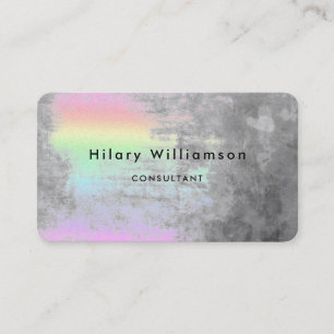 Rainbow Grey Pastel Business Card