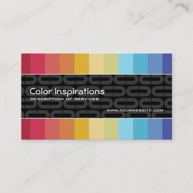 Rainbow Grid Business Card (Front)