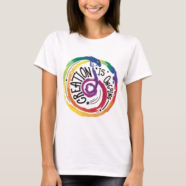 Rainbow Growth Mindset Art Quote T-shirt  (Front)