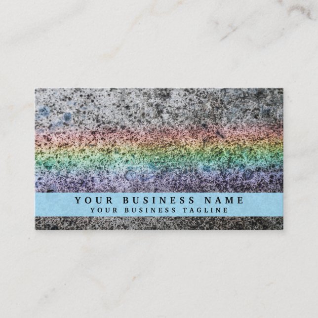 Rainbow Grunge Business Card (Front)