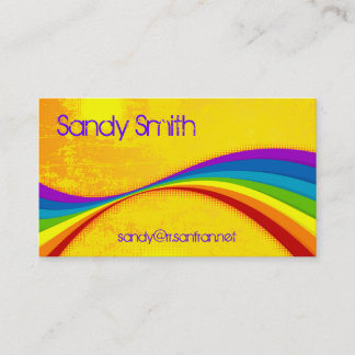 Rainbow Grunge Business Card