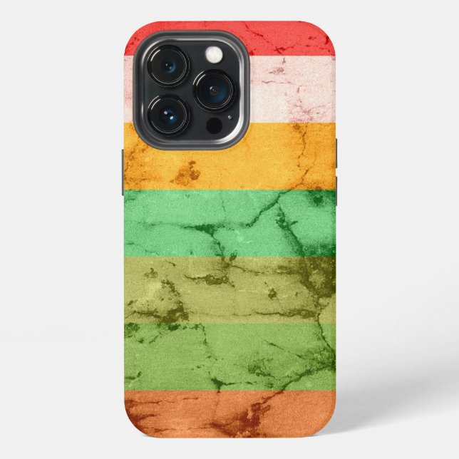 Rainbow Grunge Stripes Background iPhone Case (Back)