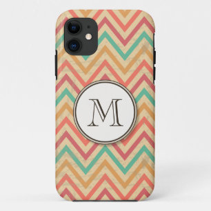 Rainbow Grunge Zigzag Chevrons Case-Mate iPhone Case