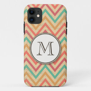 Rainbow Grunge Zigzag Chevrons Case-Mate iPhone Case