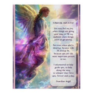 Rainbow Guardian Angel Poem  Poster