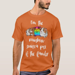 Rainbow Guinea Pig of The Family LGBTQ Colourful P T-Shirt