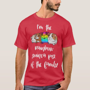 Rainbow Guinea Pig of The Family LGBTQ Colourful P T-Shirt