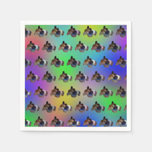 Rainbow Guinea Pigs Pattern, Birthday Napkins