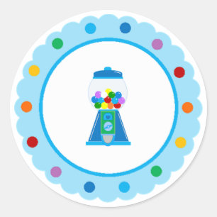 Rainbow Gumball party stickers