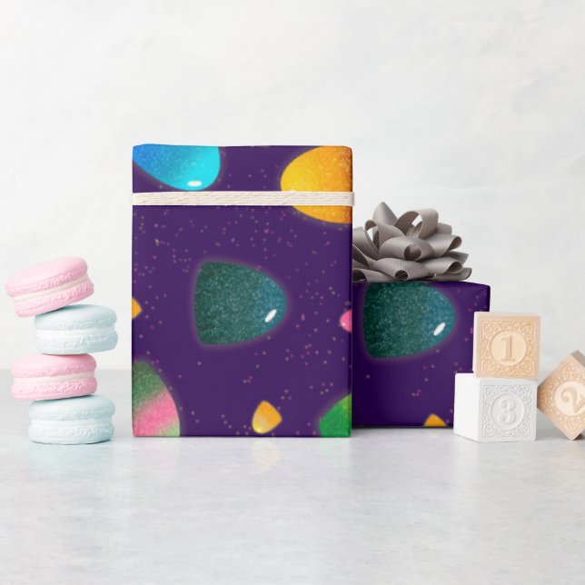 Rainbow Gumdrop Candy Wrapping Paper (Baby Shower)