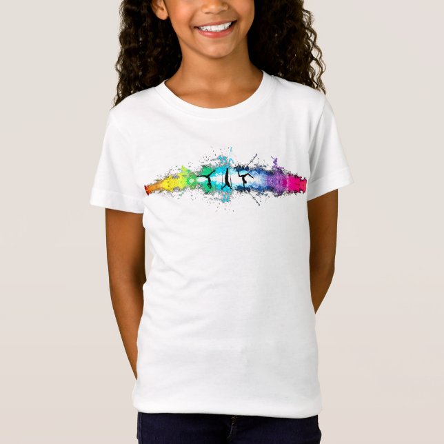 Rainbow Gymnastics - Black T-Shirt (Front)
