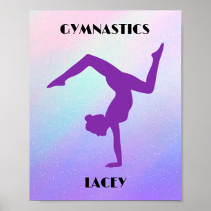 RAINBOW GYMNASTICS GYMNAST Personalised Poster
