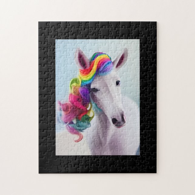 Rainbow Hair Horse Jigsaw Puzzle (Vertical)