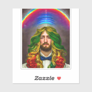 Rainbow Hair Man Of Love Fantasy surreal LGBTQ Art