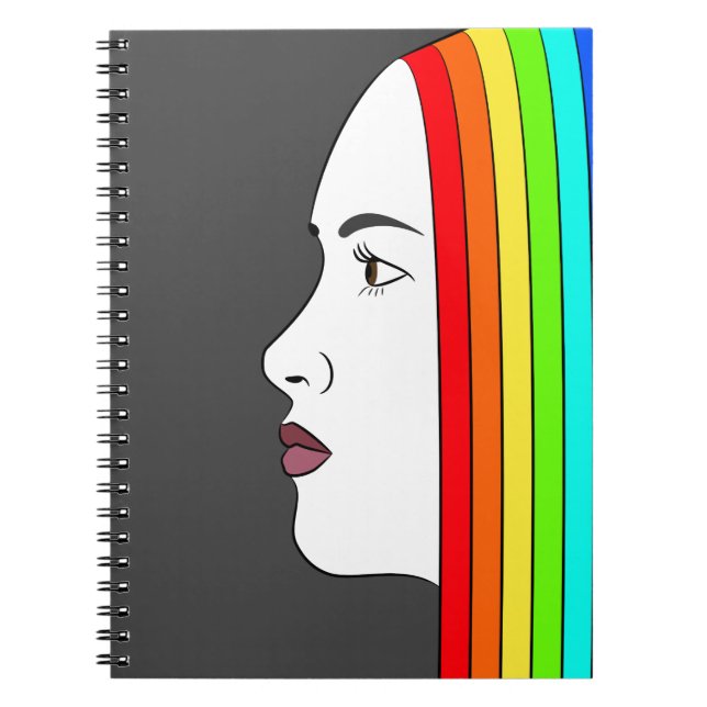 Rainbow Hair Notebook (Front)