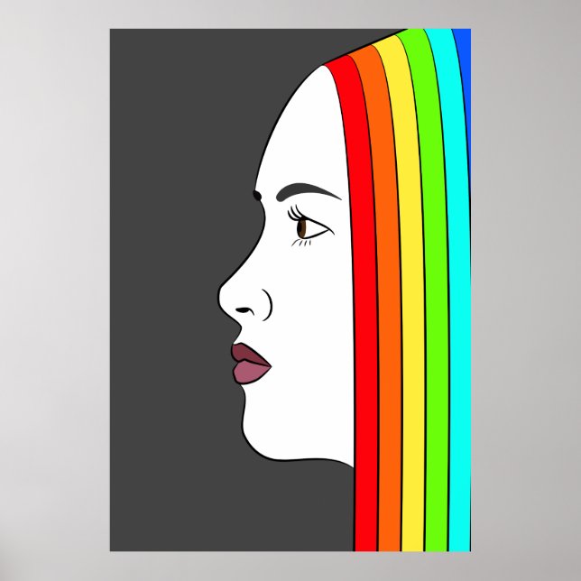 Rainbow Hair Poster (Front)