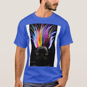 Rainbow Hair Pug T-Shirt