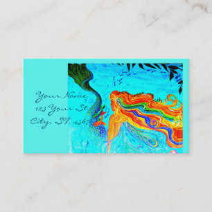 Rainbow-haired mermaid Thunder_Cove Business Card