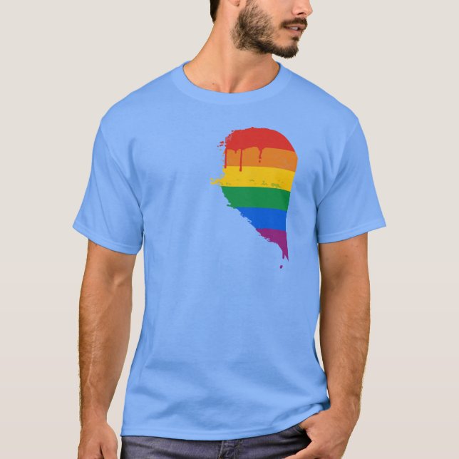 RAINBOW HALF HEART LEFT -.png T-Shirt (Front)