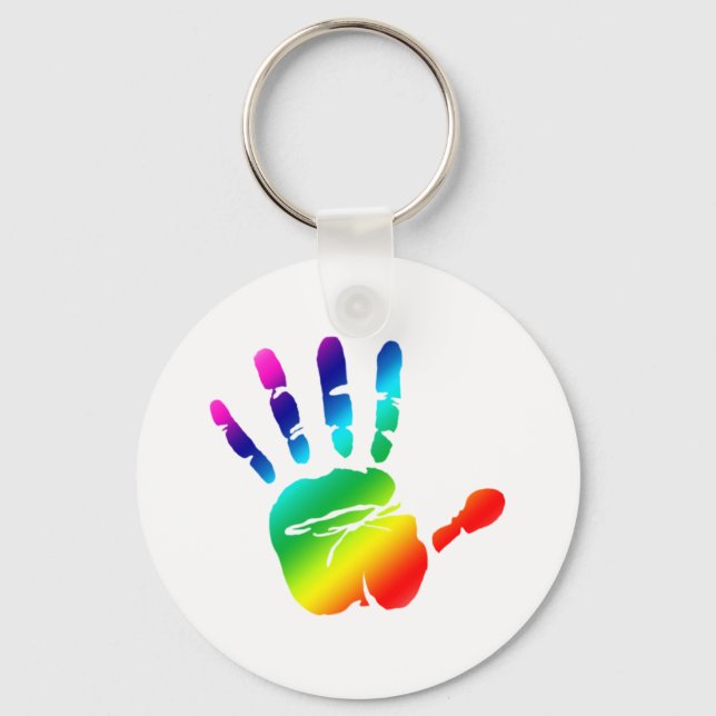 Rainbow hands key ring (Front)