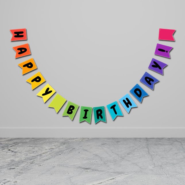 Rainbow Happy Birthday fun colours sign (Creator Uploaded)
