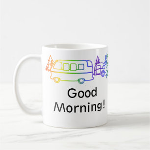 Rainbow  Happy Campers Personalised Mug