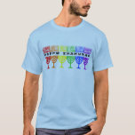 Rainbow Happy Chanukah Shirts<br><div class="desc">Happy Chanukah in a line of rainbow chanukiot (menorahs). A Jewish holiday design for Chanukah.</div>