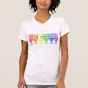 Rainbow Happy Chanukah Women's Shirts