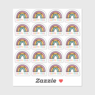 Rainbow Happy Mail Custom-Cut Vinyl Sticker