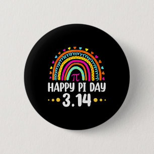 Rainbow Happy Pi Day 3 14 2025 Pi Symbol Math Love 6 Cm Round Badge