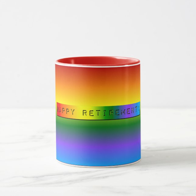Rainbow Happy Retirement! Mug (Center)