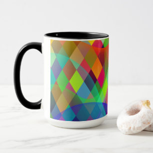 Rainbow Harlequin with colourful smoke Mug