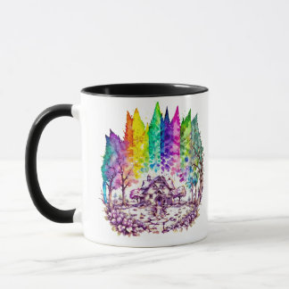 "Rainbow Haven: A Dreamlike Retreat" Mug
