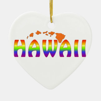 Rainbow Hawaii orange islands Ceramic Tree Decoration