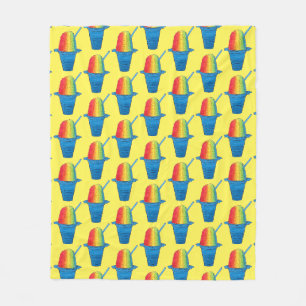 Rainbow Hawaiian Rainbow Shave Ice Dessert Hawaii Fleece Blanket