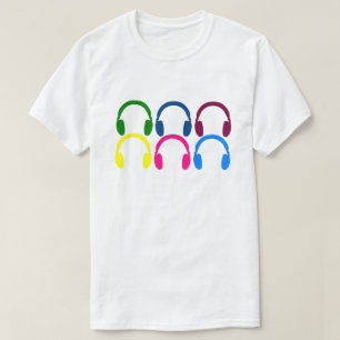 Rainbow Headphones EDM Music Disco DJ T-Shirt