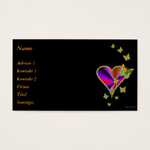 Rainbow Heart and Butterfly