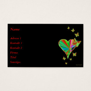 Rainbow Heart and Butterfly