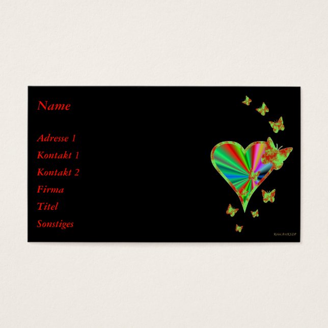 Rainbow Heart and Butterfly (Front)