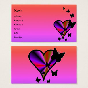 Rainbow Heart and Butterfly