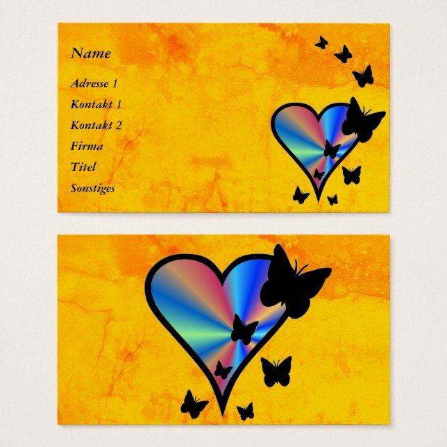 Rainbow Heart and Butterfly (Front & Back)