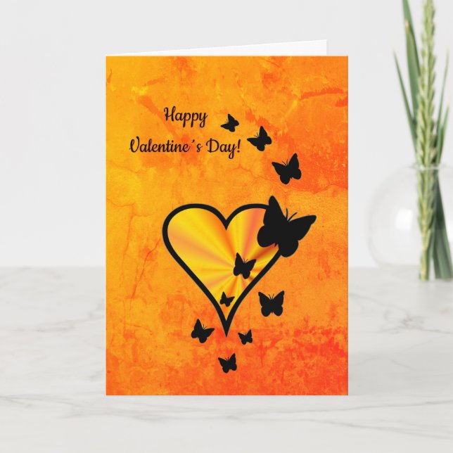 Rainbow Heart and Butterfly Card (Front)