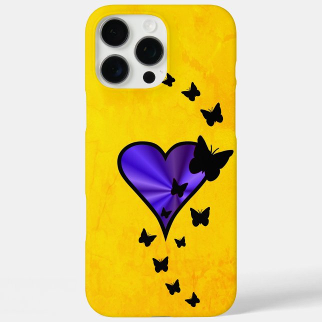 Rainbow Heart and Butterfly Case-Mate iPhone Case (Back)